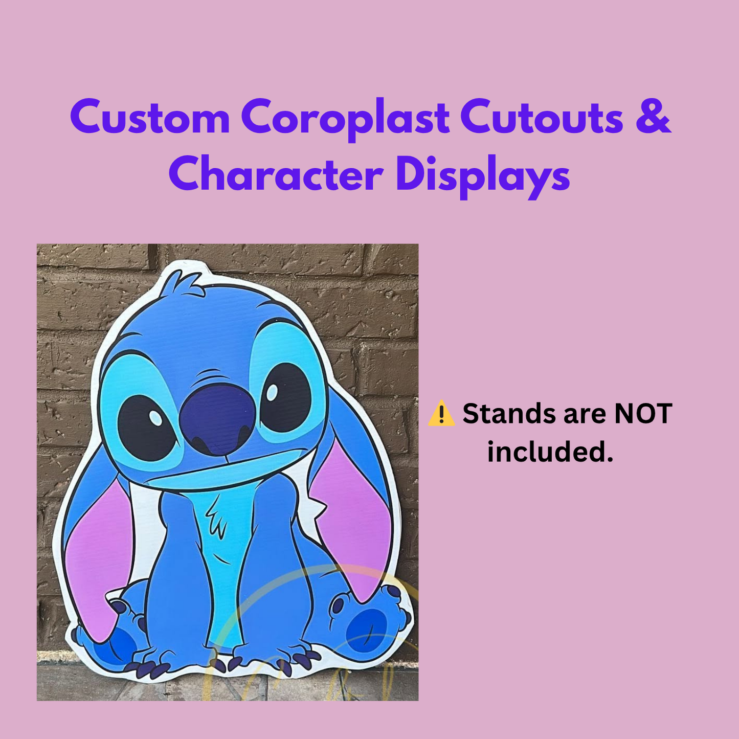 Custom Coroplast Cutouts⚠️ Stands are NOT included.