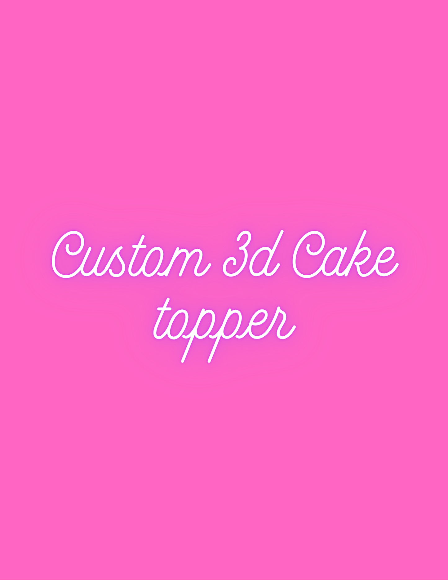 Custom 3d cake topper