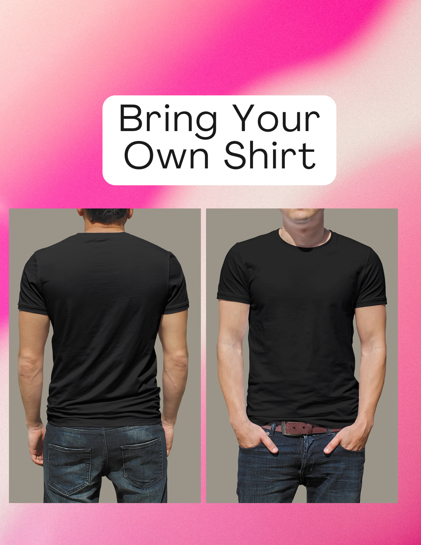 π Custom Shirt β Bring Your Own Shirt