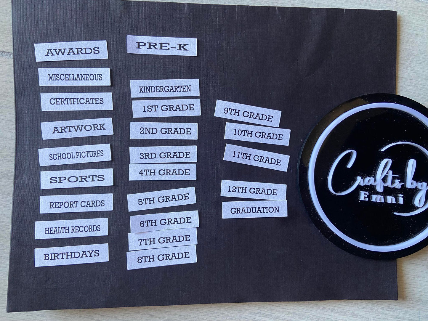 Name decal and Cardstock prints ONLY