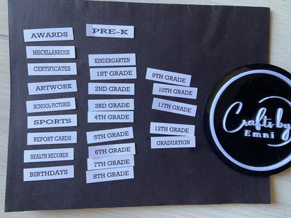 Name decal and Cardstock prints ONLY