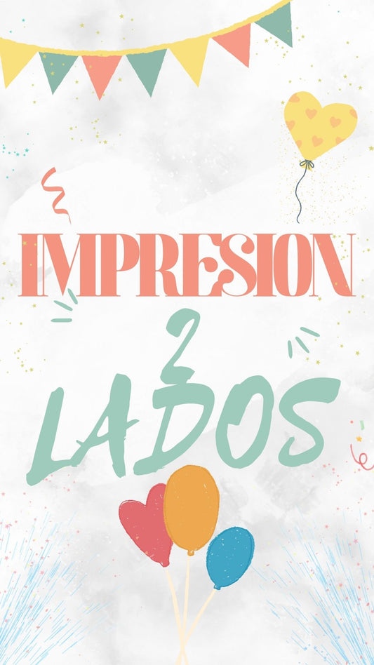 2 IMPRESIONES CENTRO DE MESA ' FRENTE Y PARTE DE ATRAS' NO FOAM