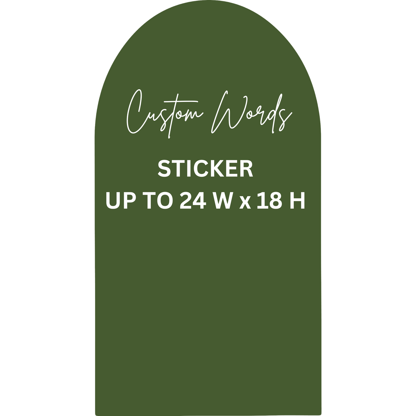 CUSTOM WORDS-TRANSFER PAPER NOT INCLUDED