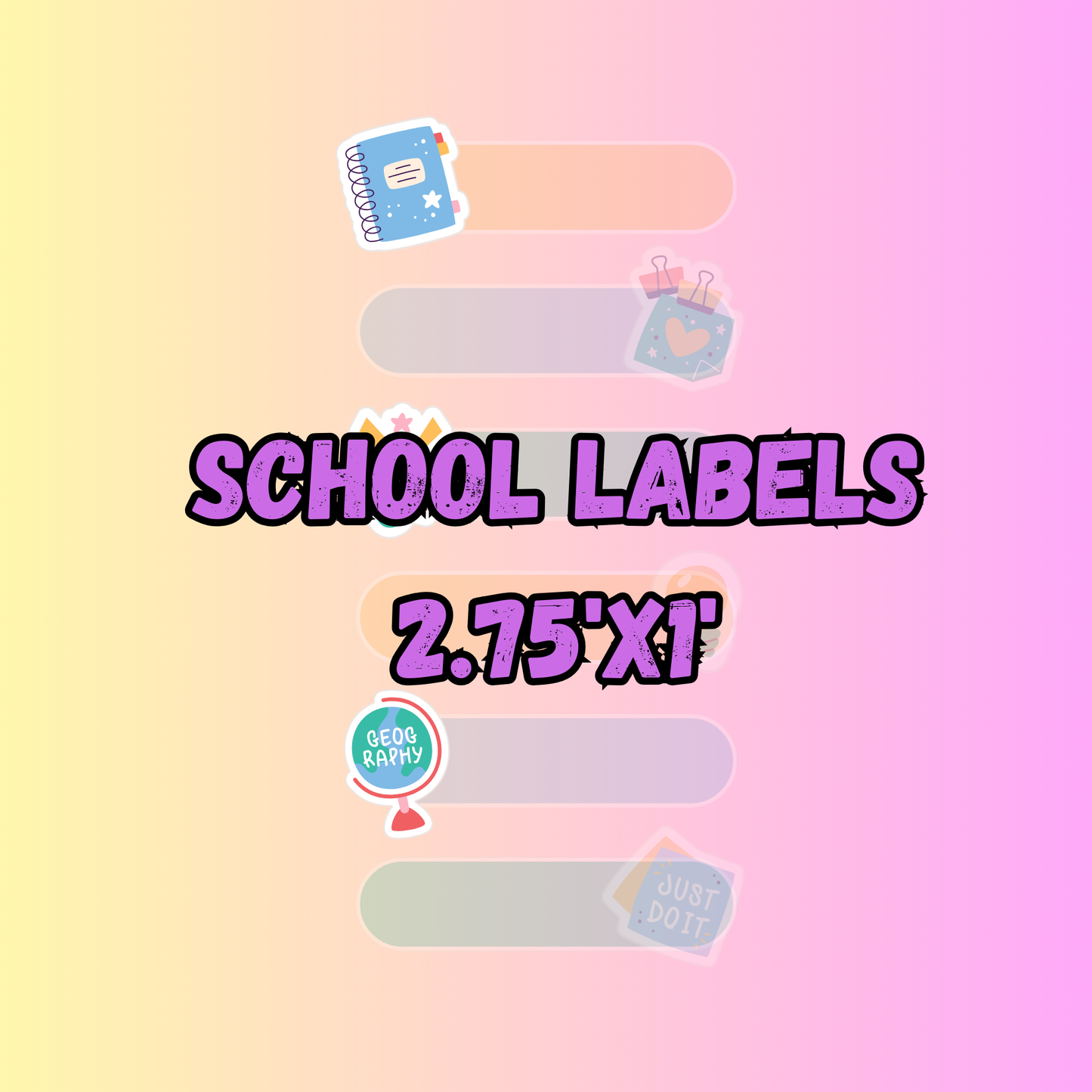 25- SCHOOL LABELS- WATERPROOF