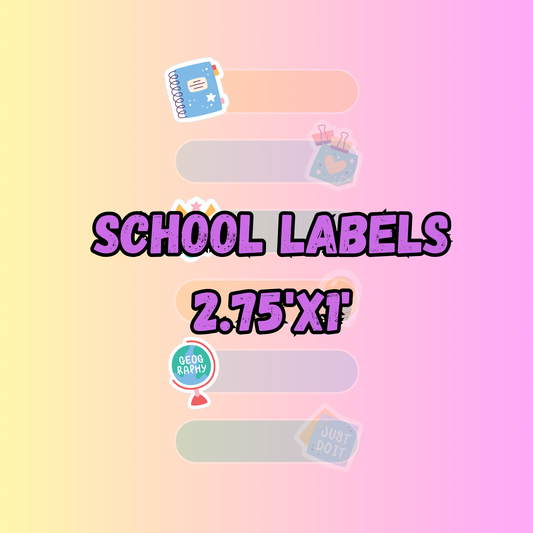 25- SCHOOL LABELS- WATERPROOF
