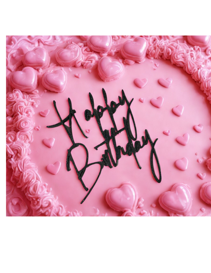 Happy Birthday 3D topper/charm