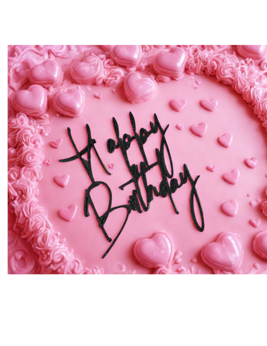 Happy Birthday 3D topper/charm