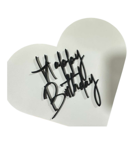 Happy Birthday 3D topper/charm