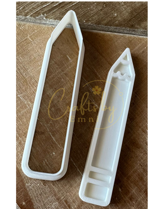 Pencil Cookie Cutter & Stamp Set