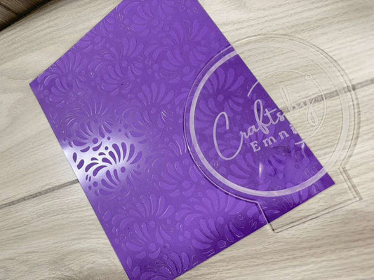 Reusable Cake Stencil – Talavera Pattern | 8.5" × 11"