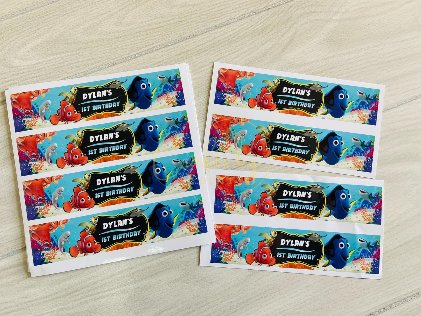 12 Water bottle labels 8'x2'