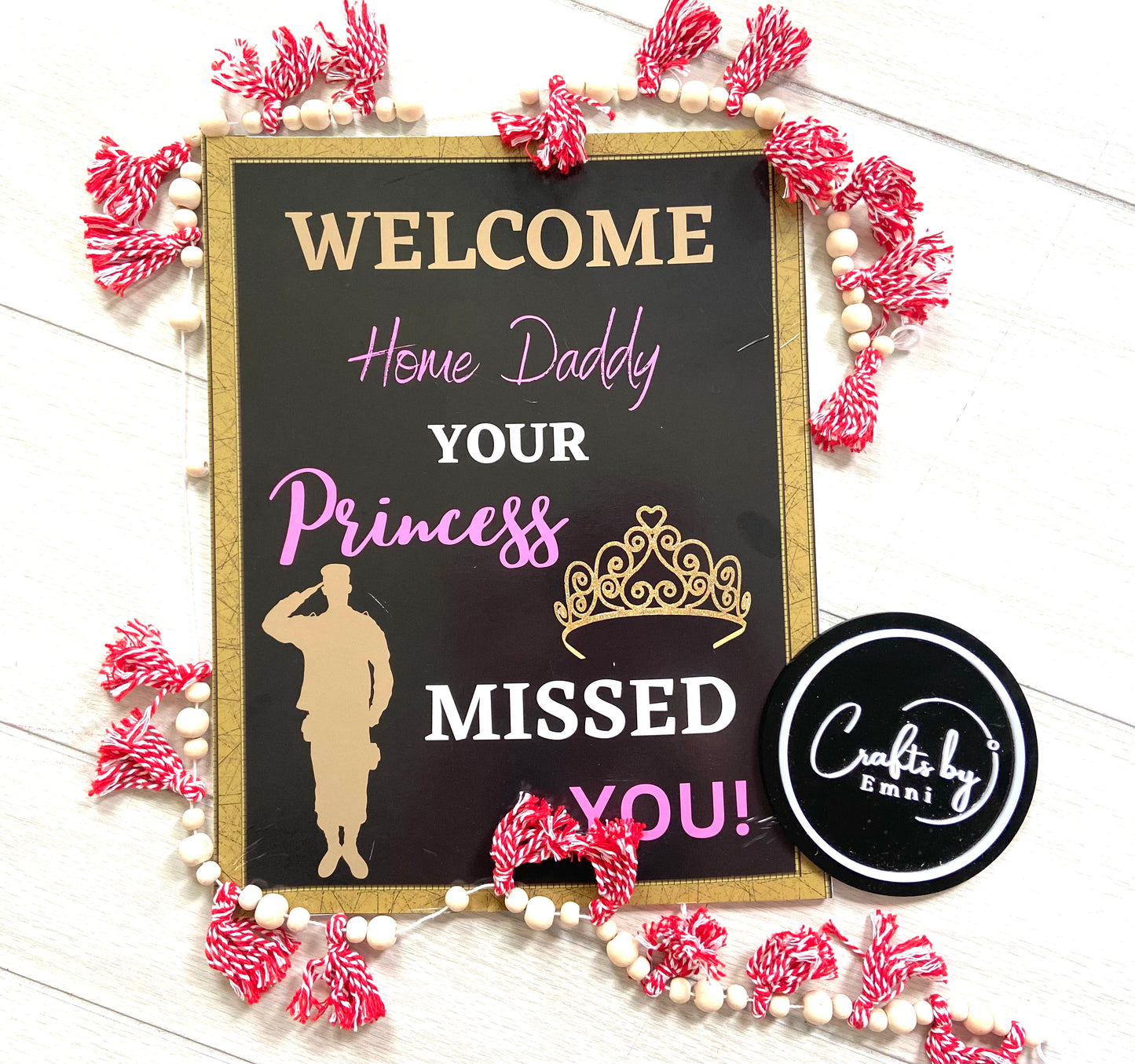 11" X 14" Welcome home sign “POSTER “