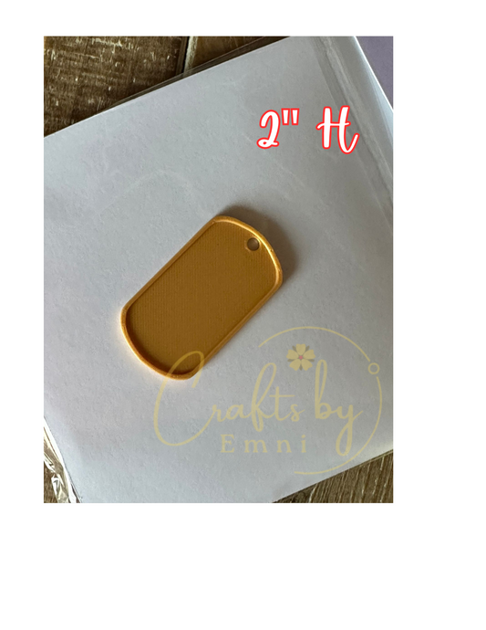 Military ID Tag 2" H